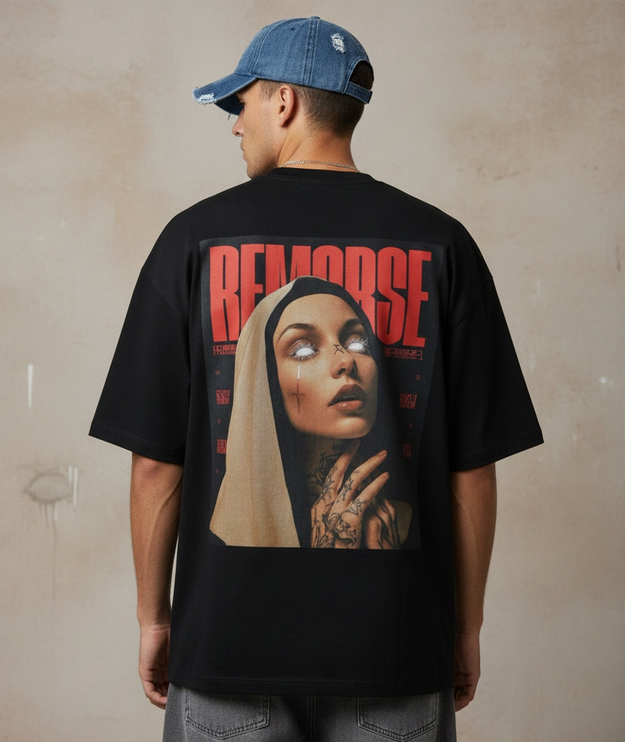 Sinners - Oversized Unisex Back Print Tee